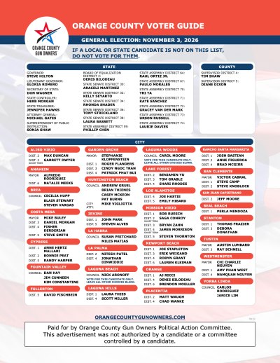 OCGO Voter Guide Orange County November 3 2026